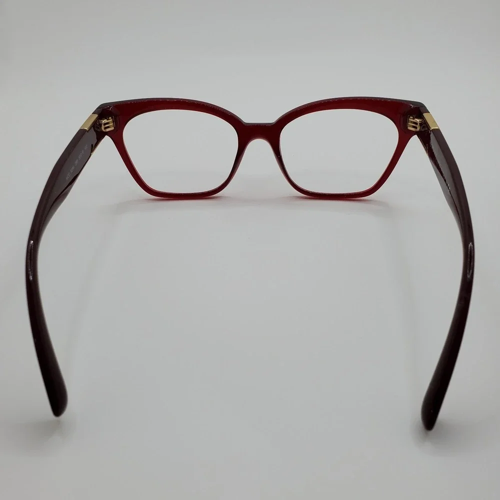 Versace 3294 388 Women Eyeglasses Frame Red Maroon Cat Eye Full Rim 53-18-140 mm